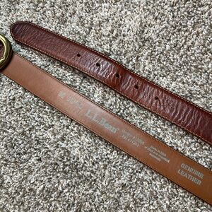 L.L. Bean Brown Leather Belt Vintage Men’s 36